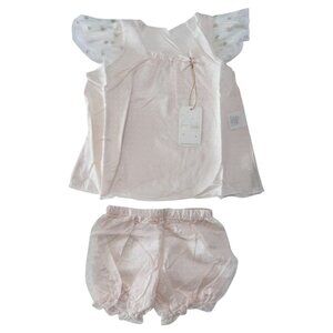 AMIKI - PAJAMAS - 70%COTTON - 30%SILK - LIGHT PEACH - NWT